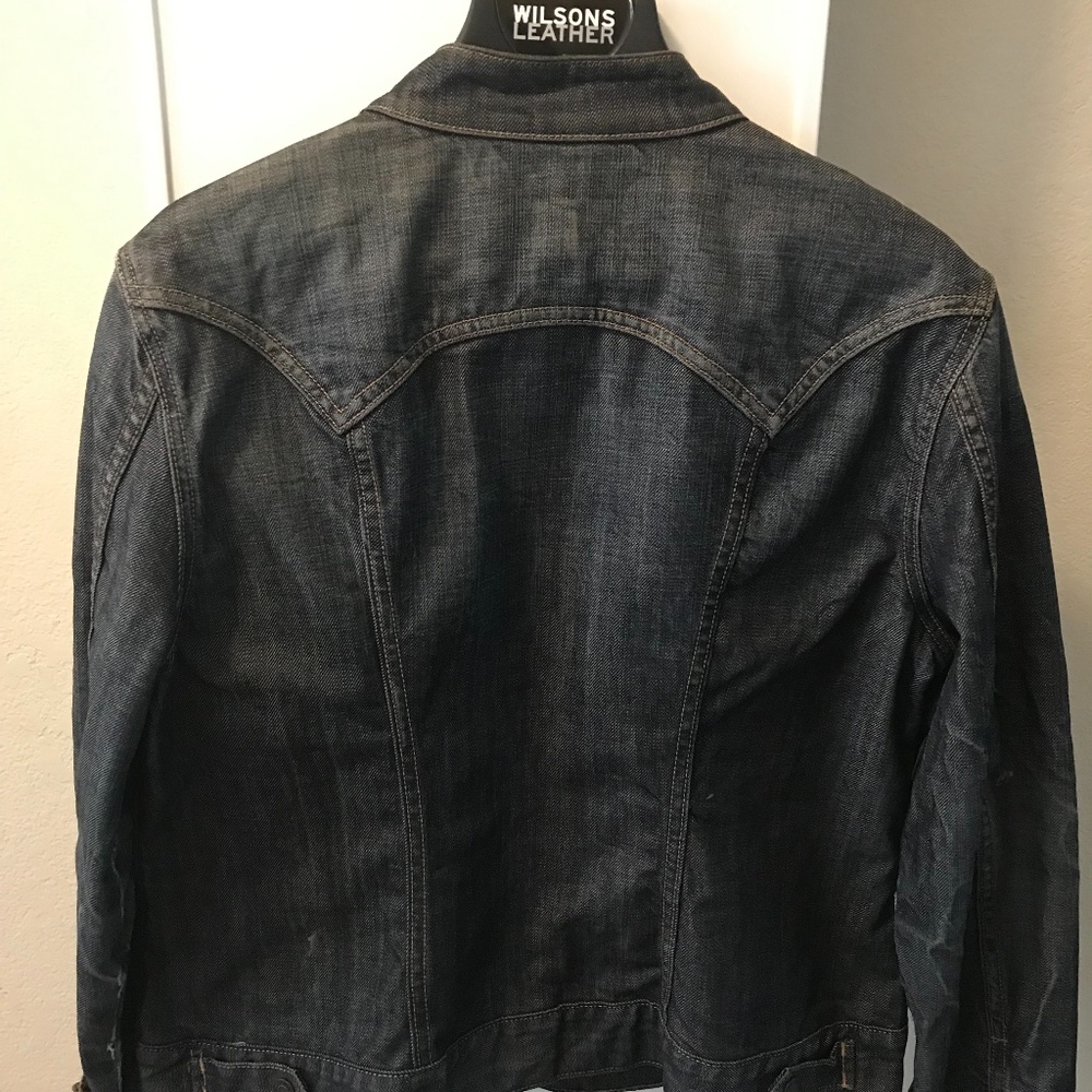 Gap collarless denim jacket